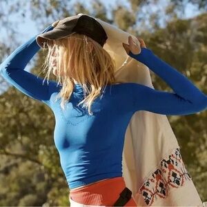 FP Movement by Free People Vibrant Blue Long Sleeve Top